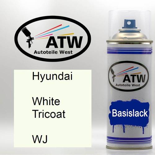 Hyundai, White Tricoat, WJ: 400ml Sprühdose, von ATW Autoteile West.